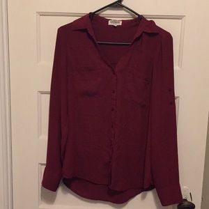 Maroon express Portofino blouse